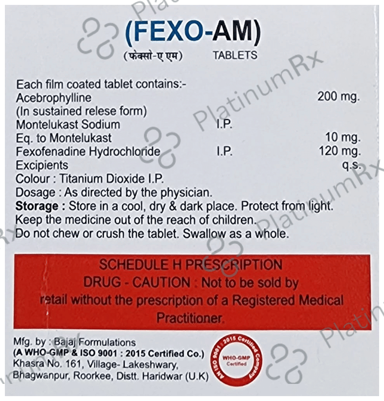 Fexo-AM Tablet SR