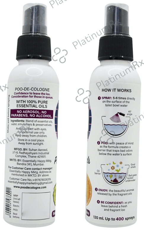 Poo De Cologne Poop Essential Toilet Spray