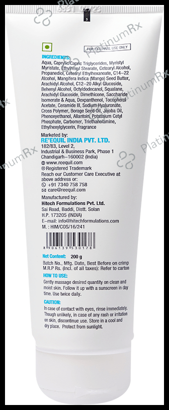 Re'equil Ceramide & Hyaluronic Acid Moisturiser for Normal to Dry Skin