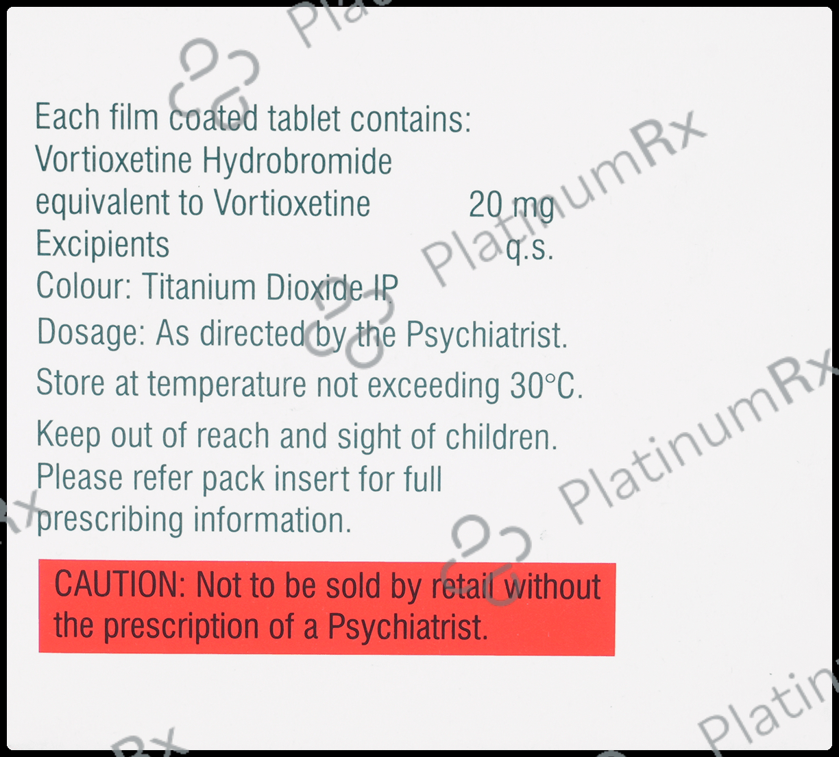 Vortidif 20mg Tablet 10s