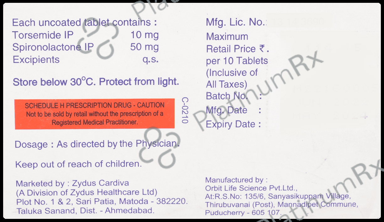 Torget Plus 50/10mg Tablet 10s