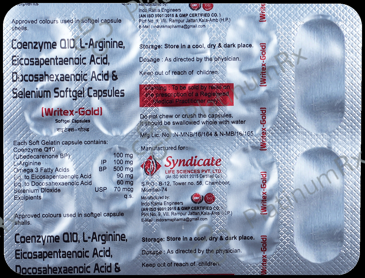 Writex-Gold Soft Gelatin Capsule