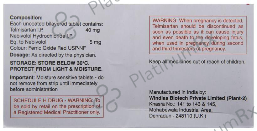 Telma NB 5/40mg Tablet 10s