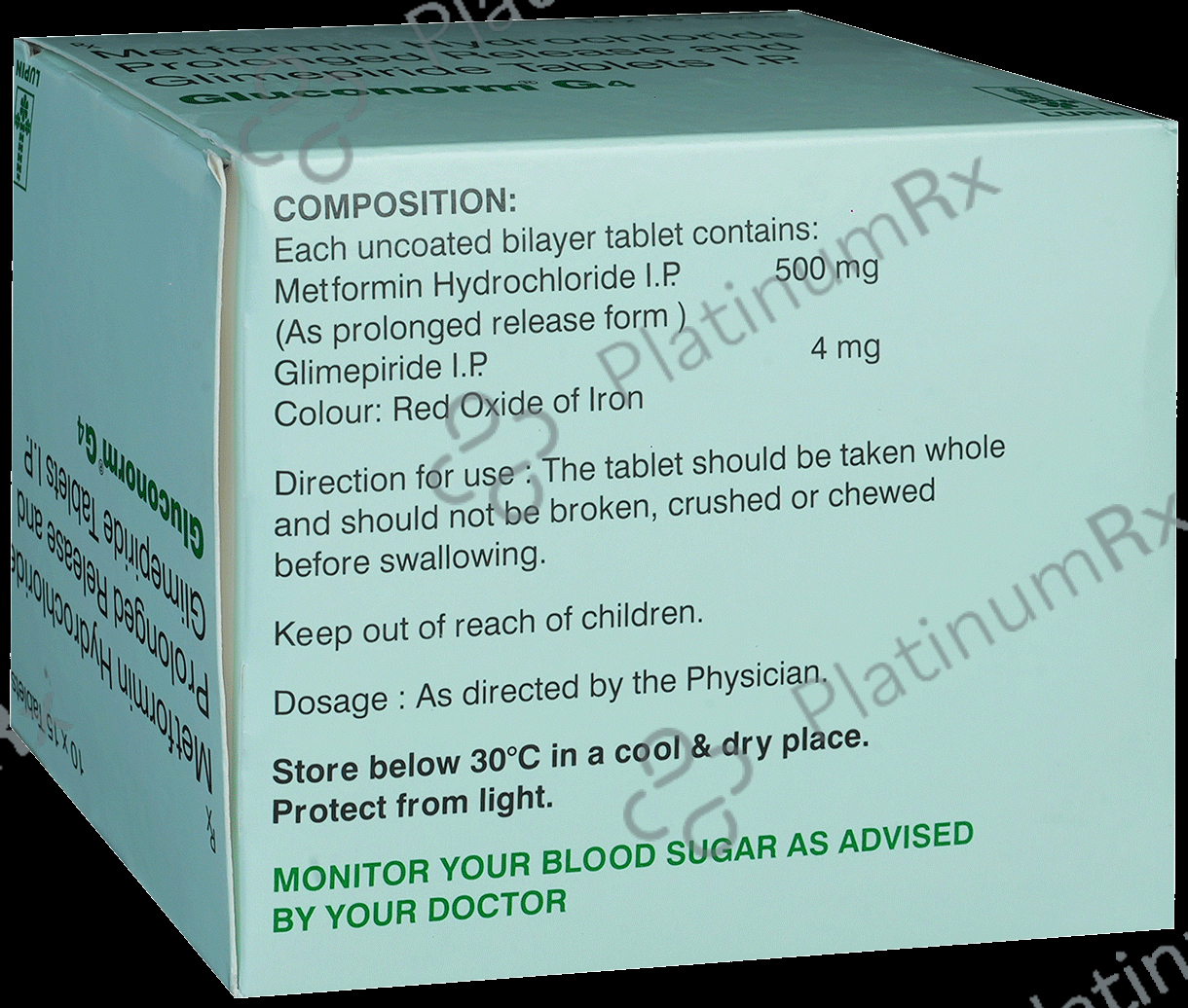 Gluconorm G 4/500mg Tablet PR 15s