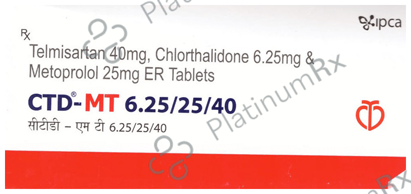 CTD MT 6.25/25/40 Tablet ER 10s