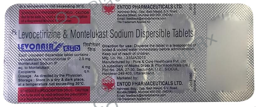 Levonair Kid 2.5mg/4mg Tablet DT