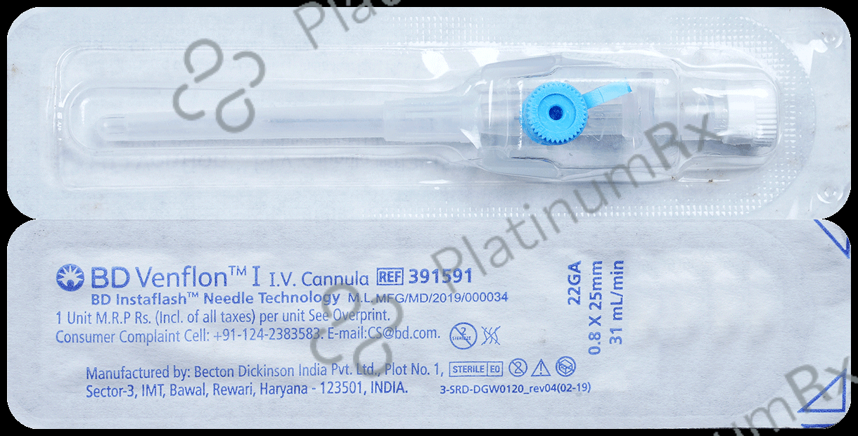 BD Venflon I.V. Cannula 22G