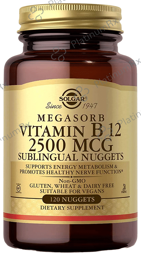 Solgar Megasorb Vitamin B12 2500mcg Sublingual Nuggets