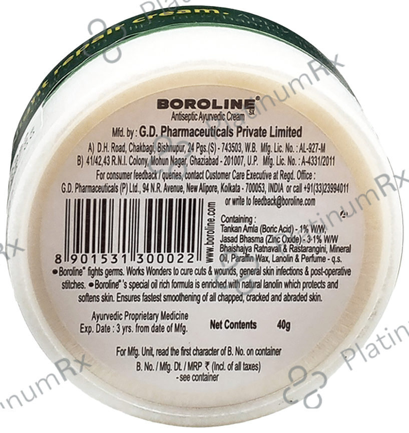 Boroline SX Antiseptic Ayurvedic Dry Skin Cream 40 gm