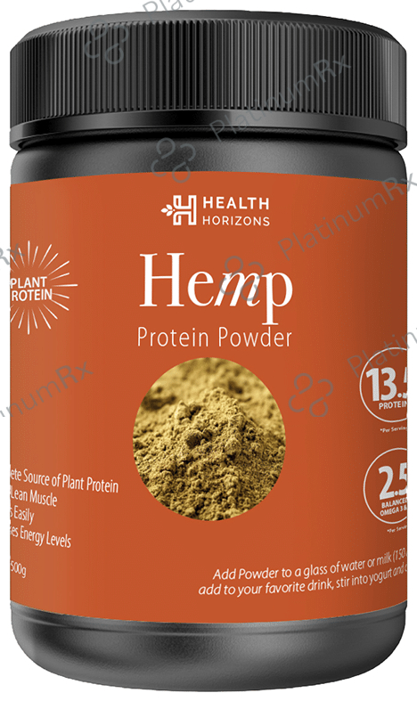 Health Horizons Hemp Protein Powder (500gm Each) for Lean Muscles 1 Jar