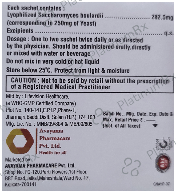 Sacchogut Powder for Oral Suspension Bubblegum