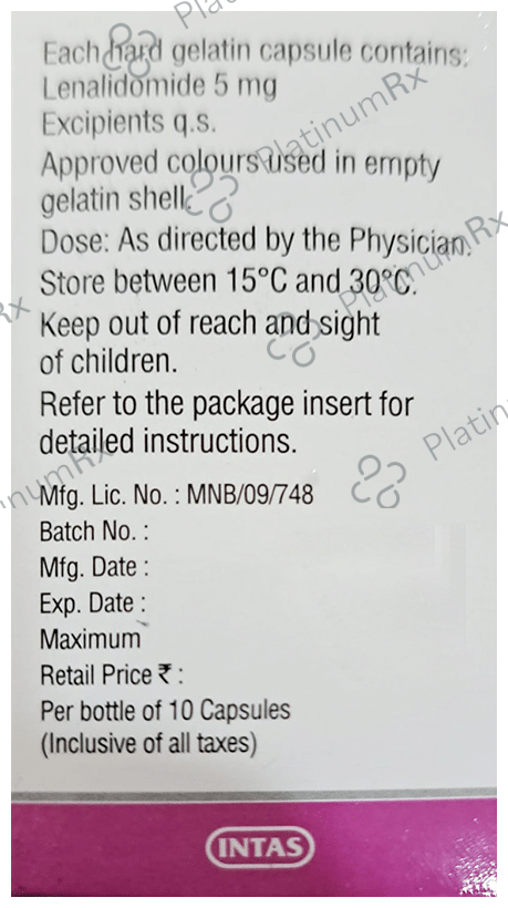Lenome 5mg Capsule 10 capsules