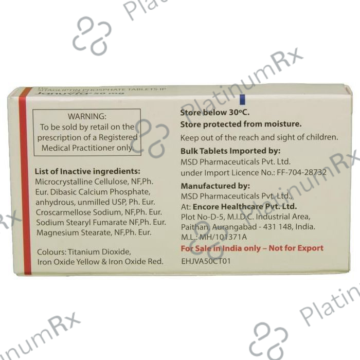 Januvia 50mg Tablet 7s