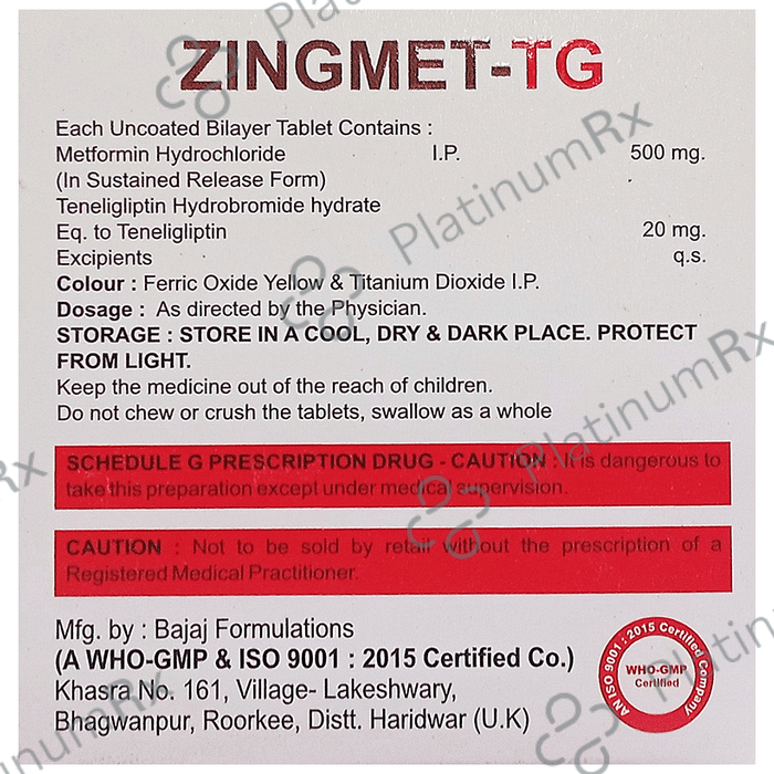 Zingmet-TG Tablet SR