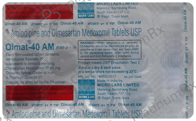 Olmat 40 AM 5/40mg Tablet 15s