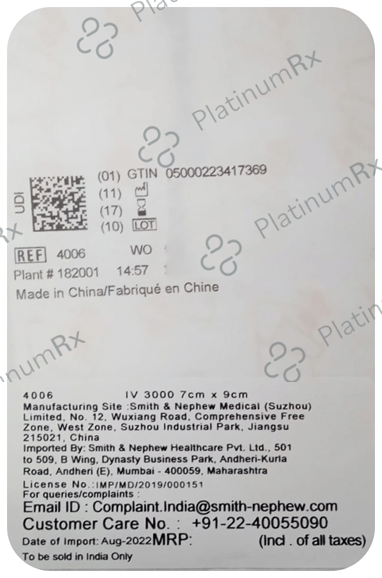 IV3000 Ported Dressing 7cm x 9cm