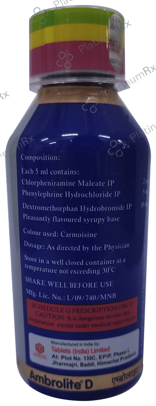 Ambrolite D Syrup 100ml