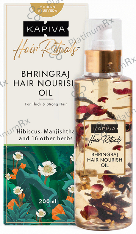 Kapiva Bhringraj Hair Nourish Oil - 100% Ayurvedic, Voluminous Hair Within 90 Days Oil 200 ml