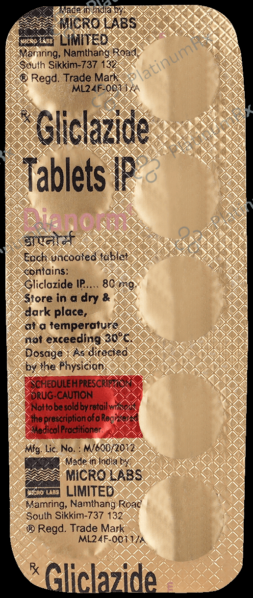 Dianorm 80mg Tablet 10 tablets