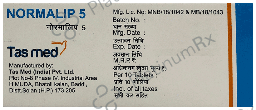 Normalip 5mg Tablet