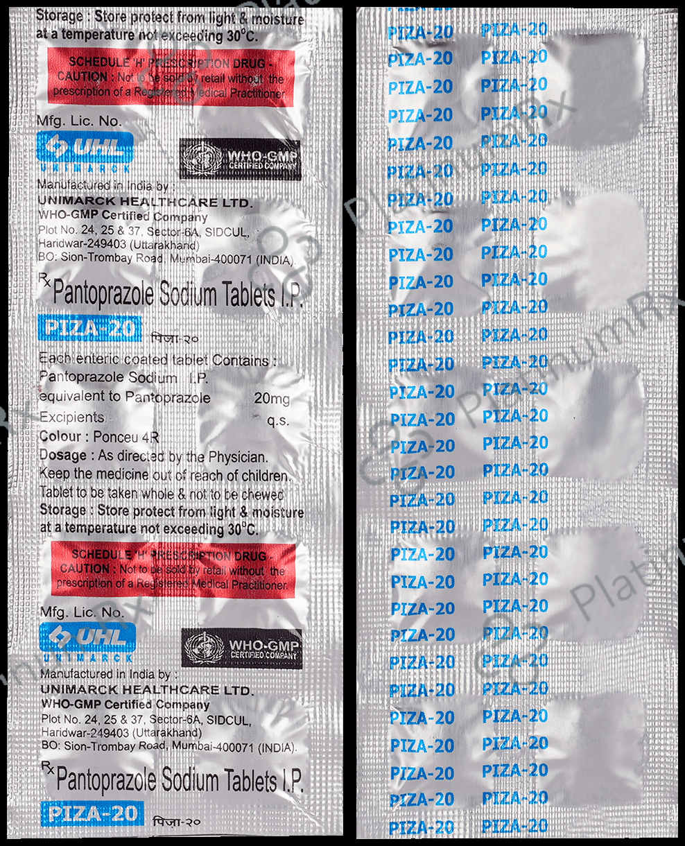 Piza 20mg Tablet