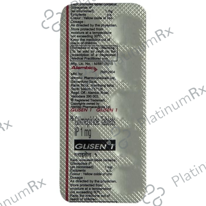 Glisen 1mg Tablet 10s