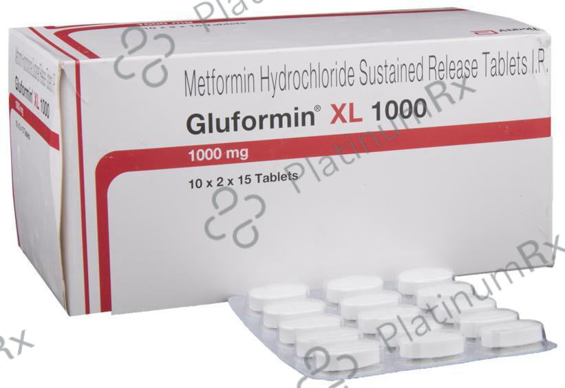 Gluformin XL 1000mg Tablet 15s