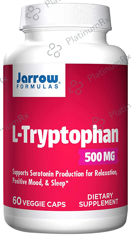 Jarrow Formulas L-Tryptophan 500mg Veggie Capsule - Supports Serotonin Production