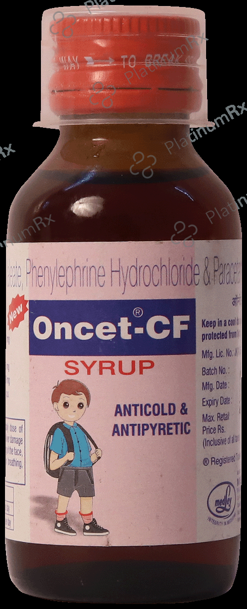 Oncet CF 2/250/5mg Syrup 60ml