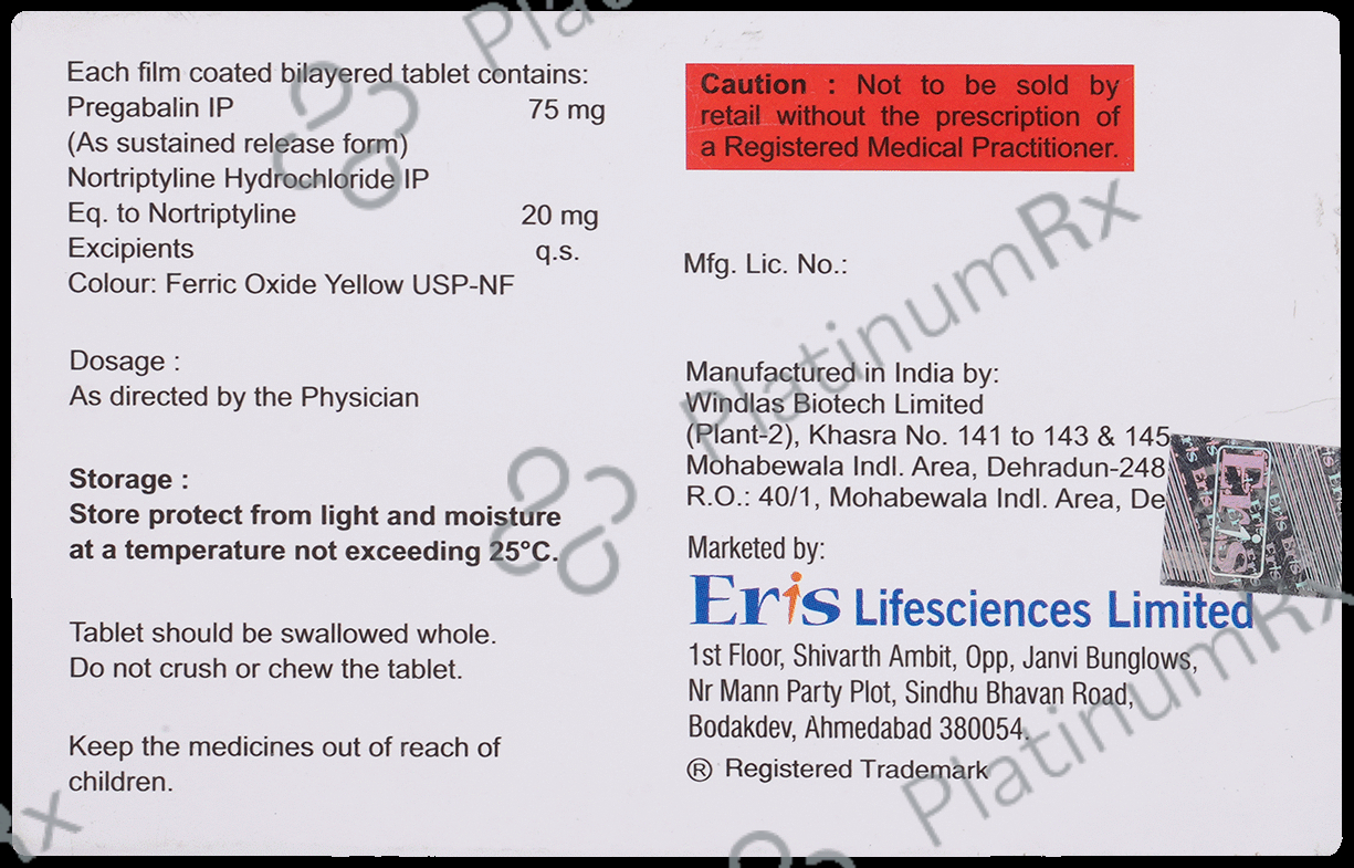 Sonaxa NT 75mg/20mg Tablet
