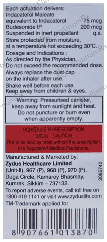 Indanide 200 Inhaler CFC Free