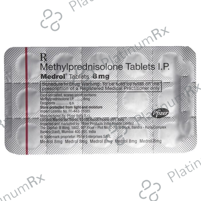 Medrol 8mg Tablet 14s