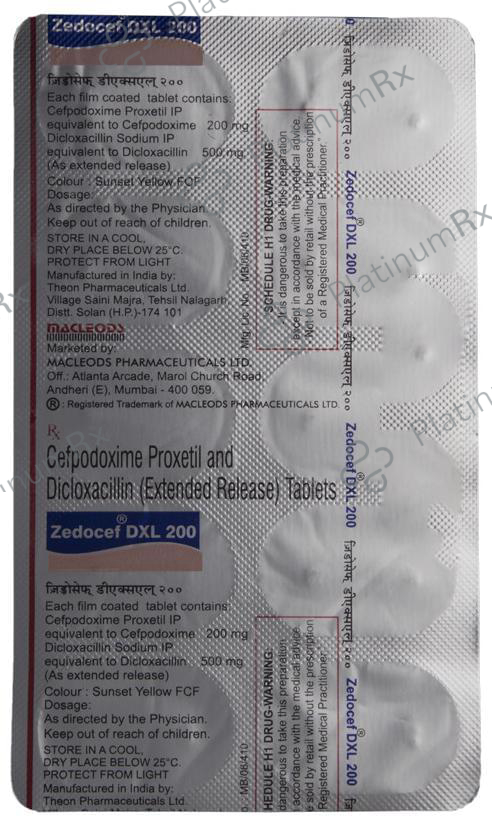 Zedocef DXL 200 Tablet XL 10s