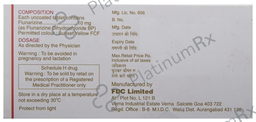 Flunarin 10mg Tablet 10s