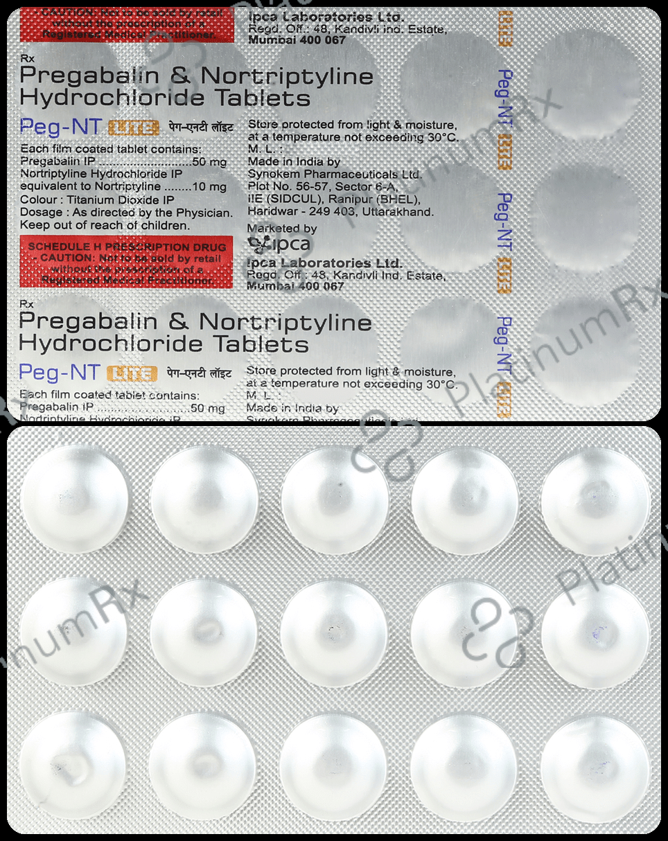 Peg NT Lite 50mg/10mg Tablet