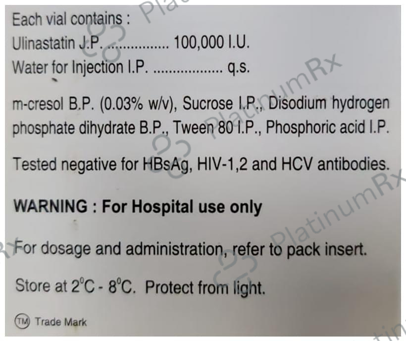 U Tryp 100000IU Injection 1s