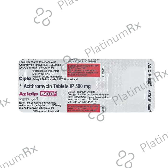 Azicip 500 Tablet