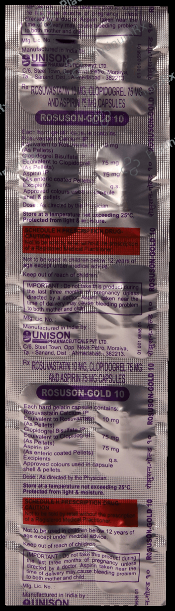 Rosuson Gold 75mg/10mg/75mg Capsule