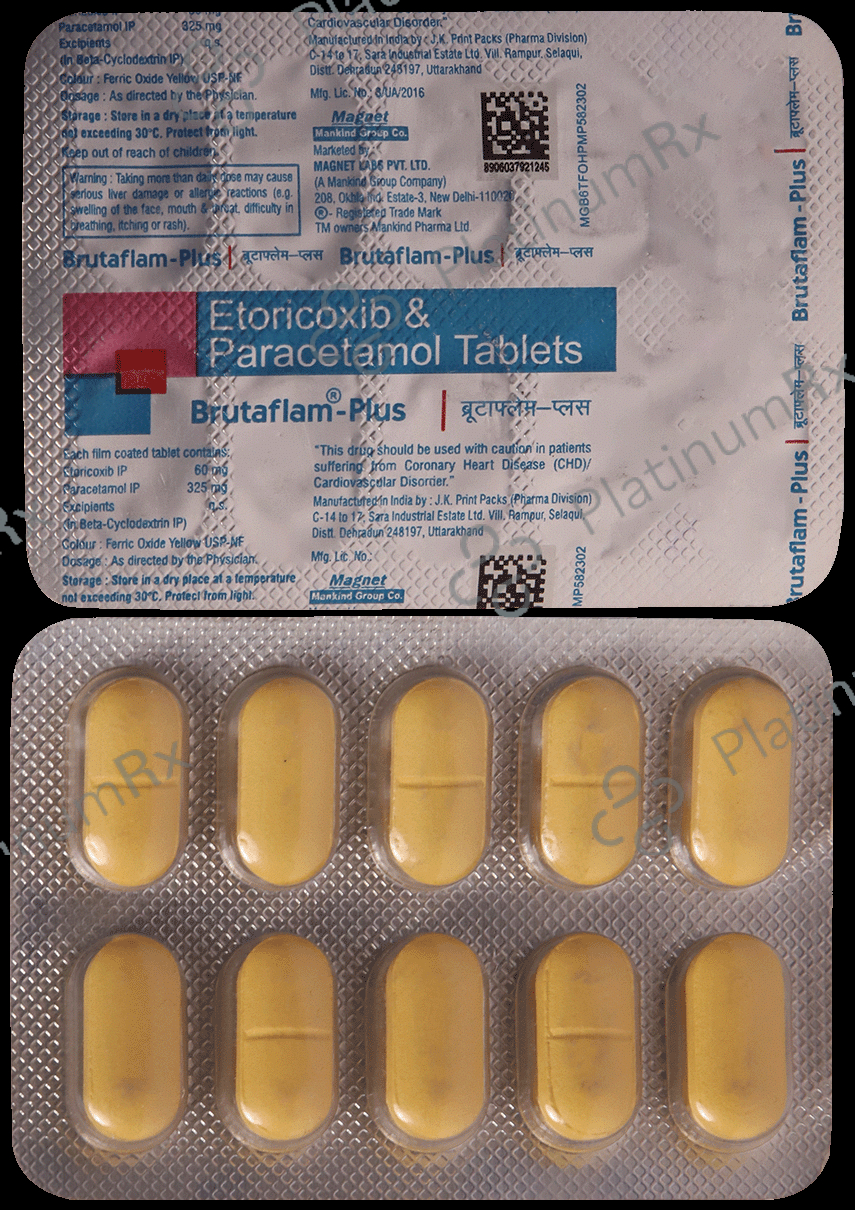 Brutaflam Plus 60/325mg Tablet 10s