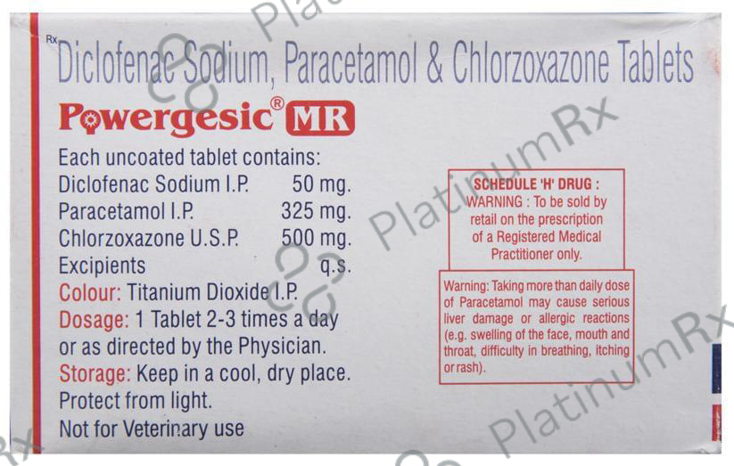 Powergesic MR 500/50/325mg Tablet 10s