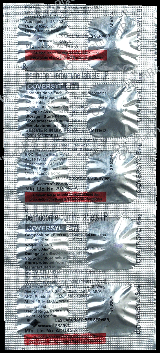 Coversyl 8mg Tablet 10s
