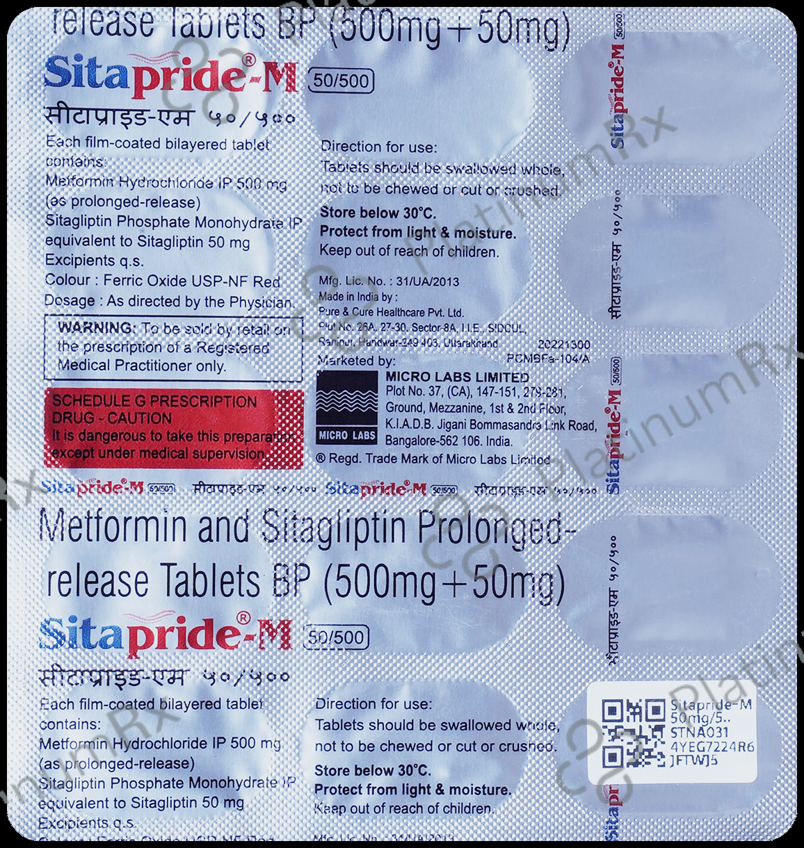 Sitapride M 50/500mg Tablet 15s