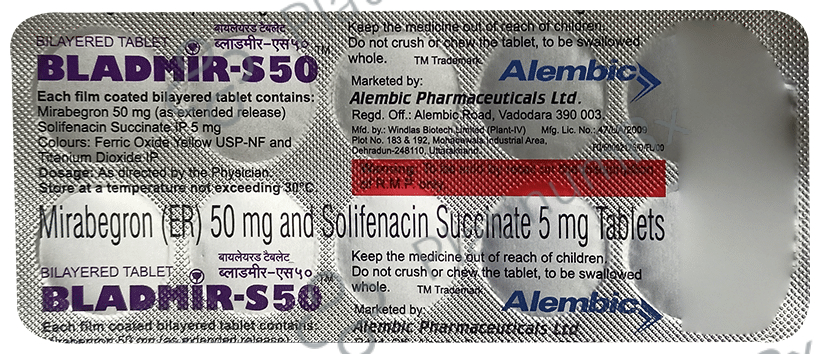Bladmir S 50/5mg Tablet ER 10s