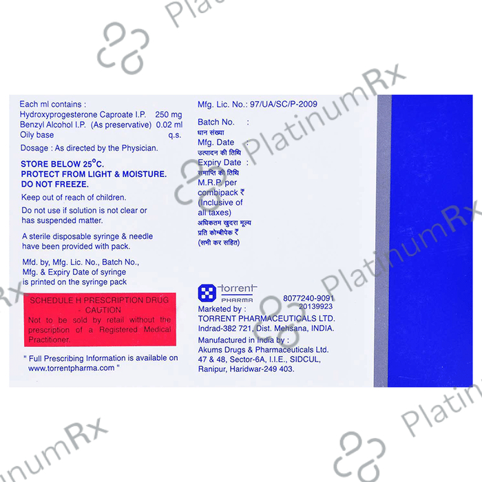 Uniprogestin 500mg Injection 2ml