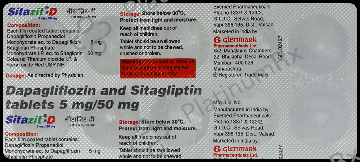 Sitazit D 5/50mg Tablet 10s