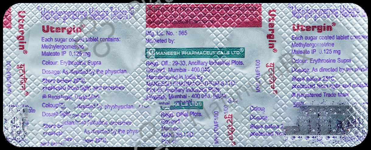 Utergin 0.125mg Tablet