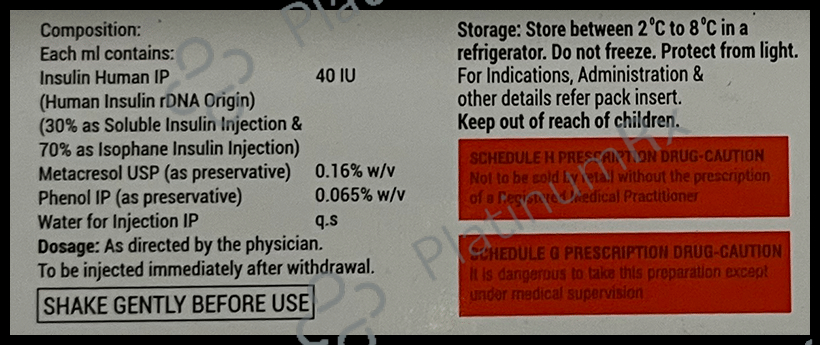 Xsulin 30/70 (40 IU/ml) (1*10ml Vial)