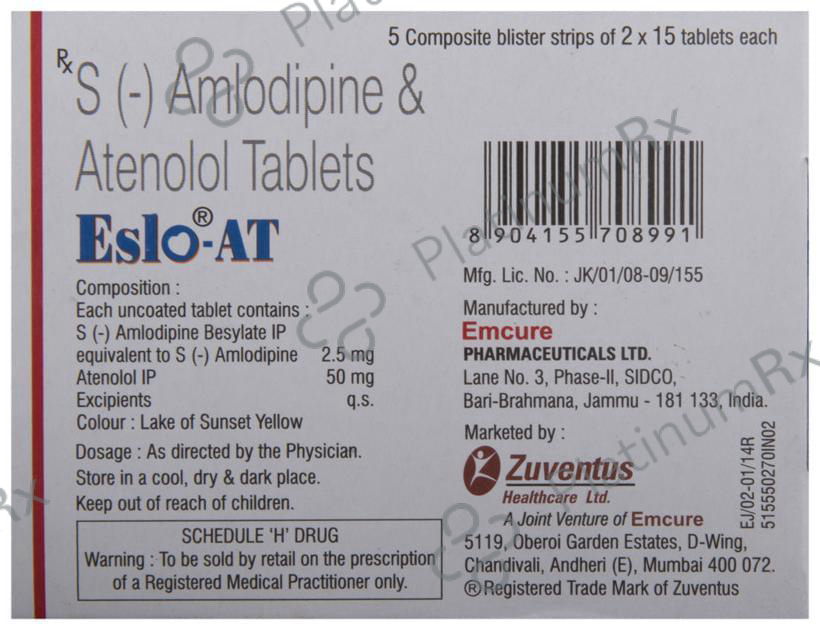 Eslo AT 2.5/50mg Tablet 15s
