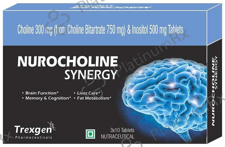 Trexgen Nurocholine Synergy Choline Bitartrate Inositol Tablet