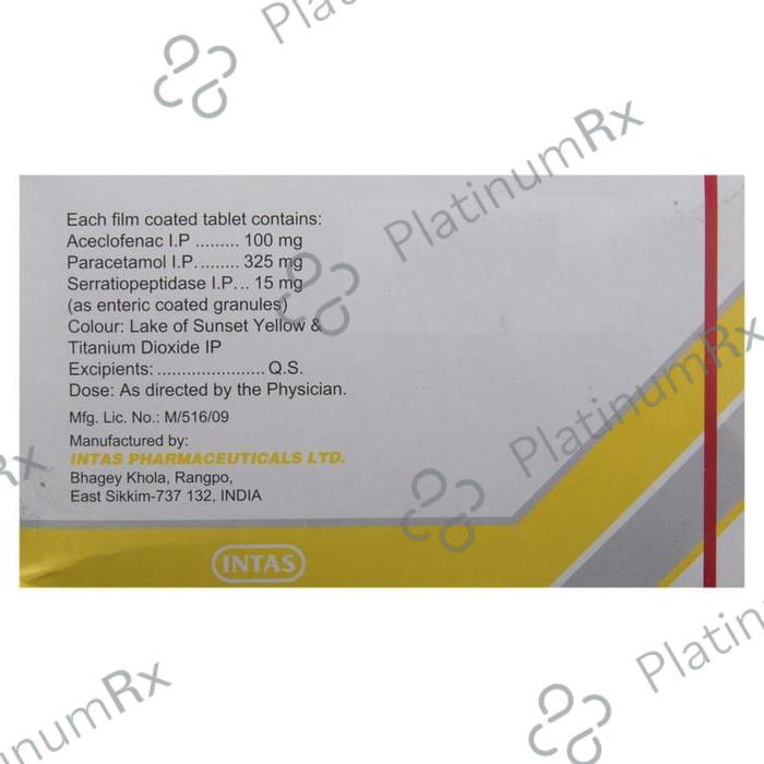 Hifenac D 100/325/15mg Tablet 10s